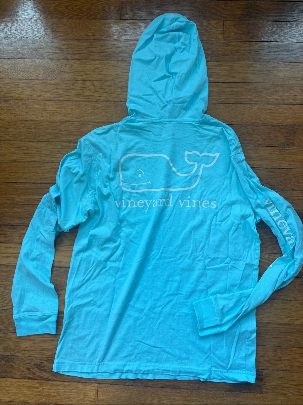 Vineyard Vines Bright Blue Logo Tee Hoodie